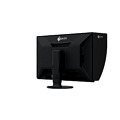 EIZO ColorEdge CS3200X von hinten links mit montierter Lichtschutzhaube